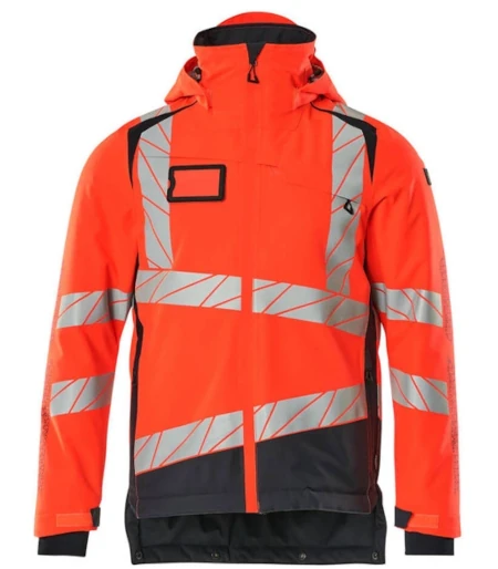 Kurtka zimowa z podszewką utrzymującą ciepło Accelerate Safe HV czerwono-granatowa Mascot