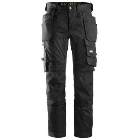 Spodnie elastyczne 6241 z kieszeniami kaburowymi AllroundWork black Snickers Workwear