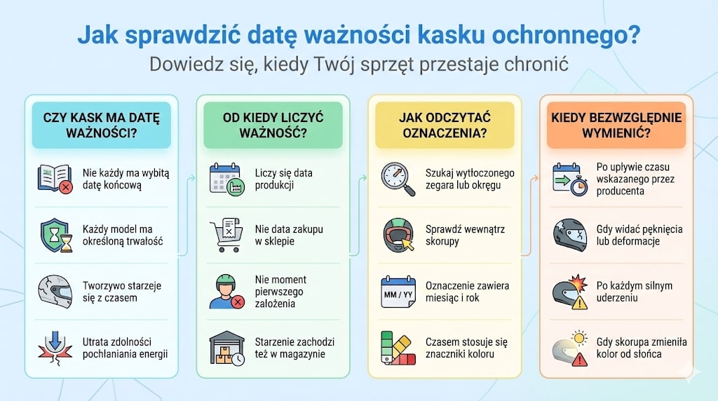 Jak sprawdzić datę ważności kasku ochronnego?