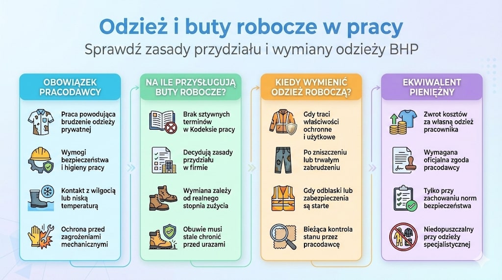 Odzież i buty robocze w pracy - zasady przydziału i wymiany odzieży BHP