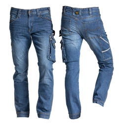 Spodnie jeansowe robocze PREMIUM wytrzymałe elastyczne jasny denim