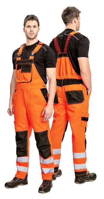 Spodnie robocze ogrodniczki kolor Hi-Vis pomarańczowy Knoxfield FL290 Cerva