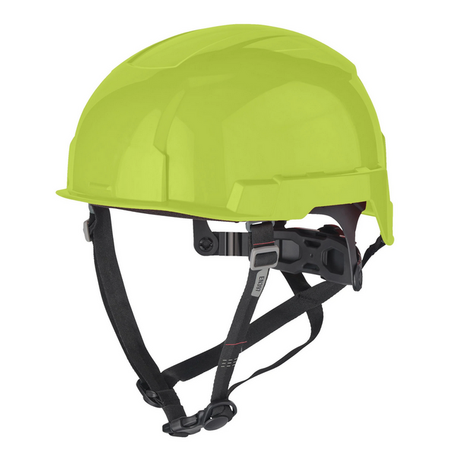 Kask niewentylowany z regulacją BOLT 200 żółty o podwyższonej widoczności Milwaukee