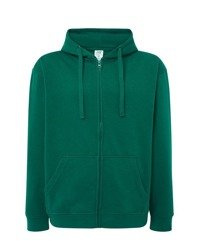 Bluza męska rozpinana z kapturem zieleń kelly JHK