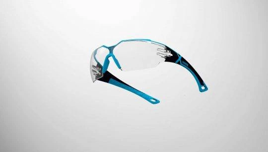 Okulary sportowe ochronne bezbarwne uvex pheos cx2 jasnoniebieskie-czarne Uvex