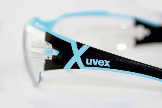 Okulary sportowe ochronne bezbarwne uvex pheos cx2 jasnoniebieskie-czarne Uvex