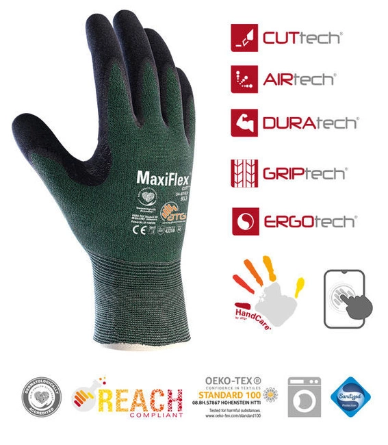 Rękawice robocze antyprzecięciowe ATG MaxiFlex CUT 34-8743