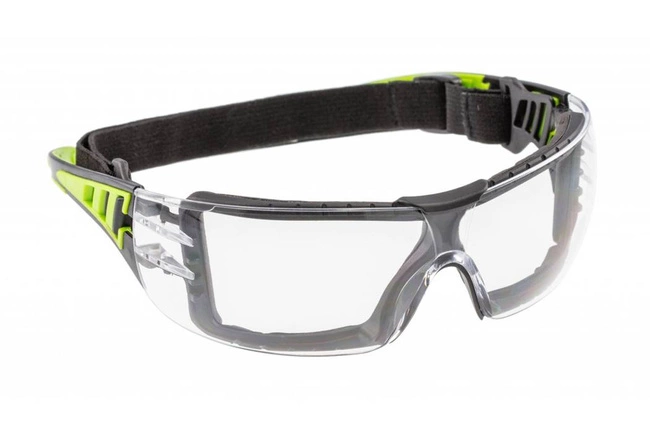 Ochronne okulary gogle 2w1 LOTZEN bezbarwne/zielone Unisex