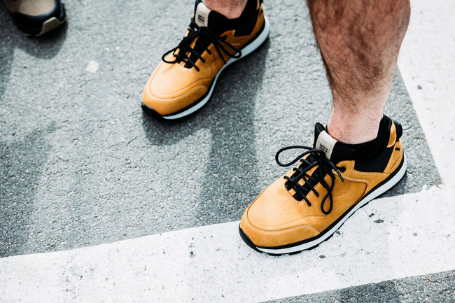 Skórzane buty trekkingowe STEADY piaskowe Safety Jogger