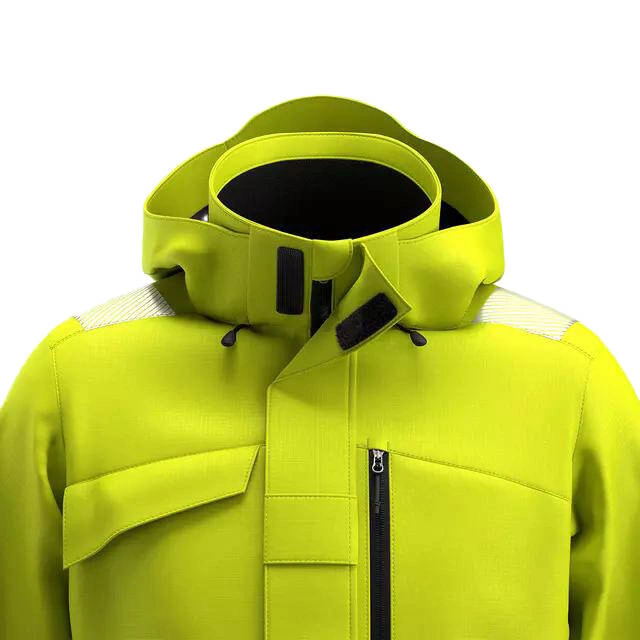 Kurtka zimowa odblaskowa SCUTI HIVIS żółto-szara SAFETY JOGGER
