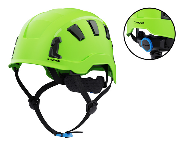 Kask do pracy na wysokości wentylowany OREKA II zielony Irudek