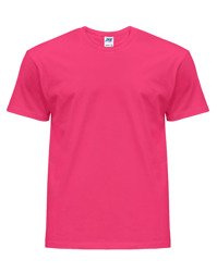 Koszulka męska z krótkim rękawem neonowa fuksja | JHK Regular T-Shirt Man - efektBHP.pl
