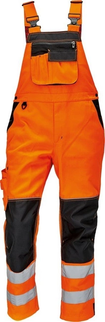 Spodnie robocze ogrodniczki kolor Hi-Vis pomarańczowy Knoxfield FL290 Cerva