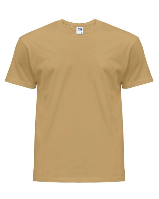 Koszulka męska z krótkim rękawem piaskowa | JHK Regular T-Shirt Man - efektBHP.pl