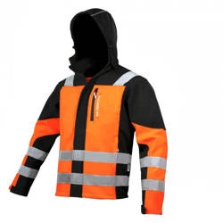 Softshell kurtka odblaskowa Classic-Vis pomarańczowo-czarna Art. Mas