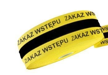 Taśma ostrzegawcza materiałowa z napisem ZAKAZ WSTĘPU 100m