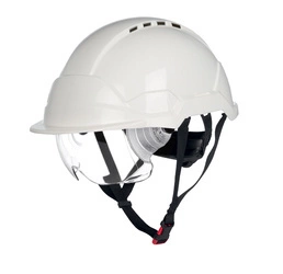 Kask ochronny z okularami wentylowany Phoenix Wind biały Cover Guard