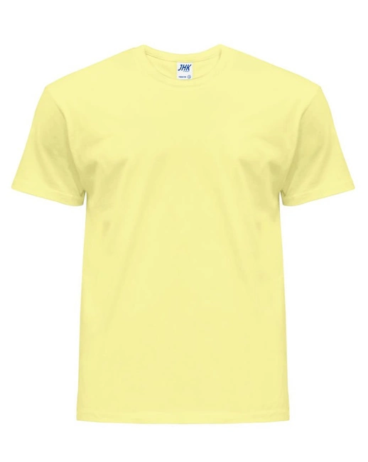 Koszulka męska z krótkim rękawem pastelowa żółta | JHK Regular T-Shirt Man - efektBHP.pl
