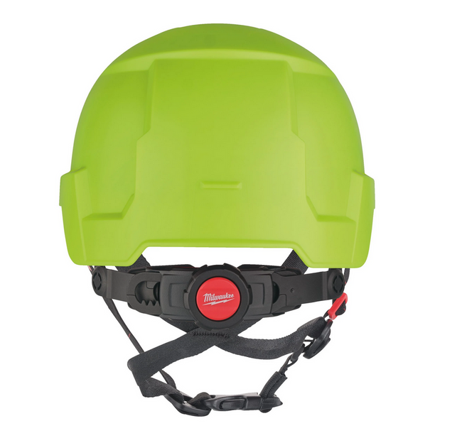 Kask niewentylowany z regulacją BOLT 200 żółty o podwyższonej widoczności Milwaukee