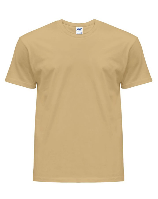 Koszulka męska z krótkim rękawem średni beż | JHK Regular T-Shirt Man - efektBHP.pl