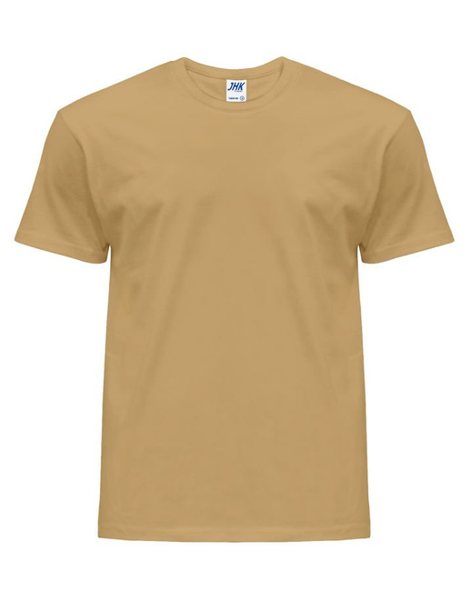 Koszulka męska z krótkim rękawem piaskowa | JHK Regular T-Shirt Man - efektBHP.pl