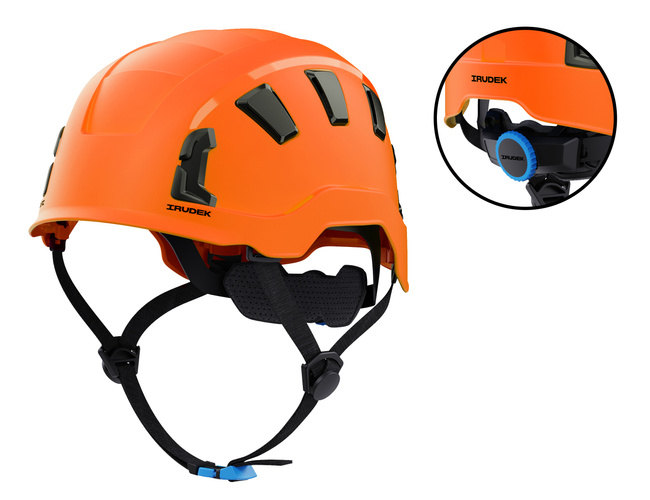 Kask do pracy na wysokości wentylowany OREKA II pomarańczowy Irudek