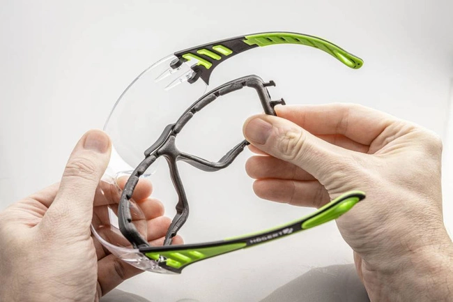 Ochronne okulary gogle 2w1 LOTZEN bezbarwne/zielone Unisex