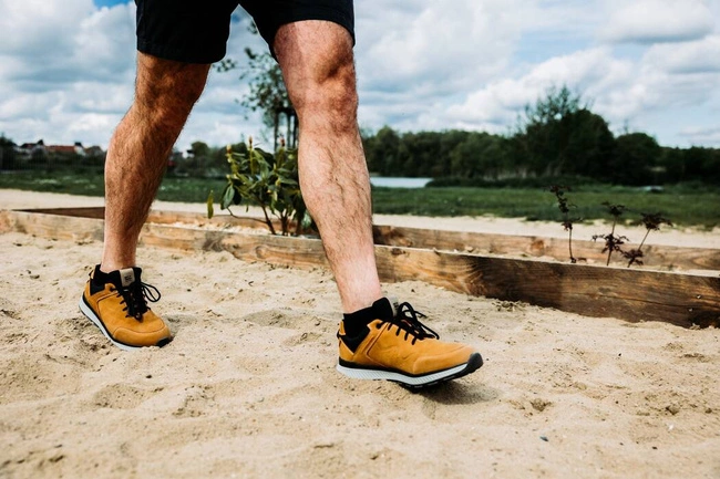 Skórzane buty trekkingowe STEADY piaskowe Safety Jogger