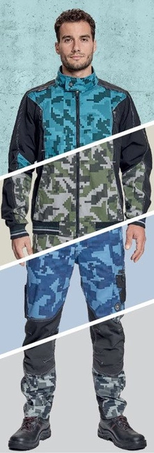 Kurtka męska z kapturem robocza Neurum Camouflage oliwkowa Cerva