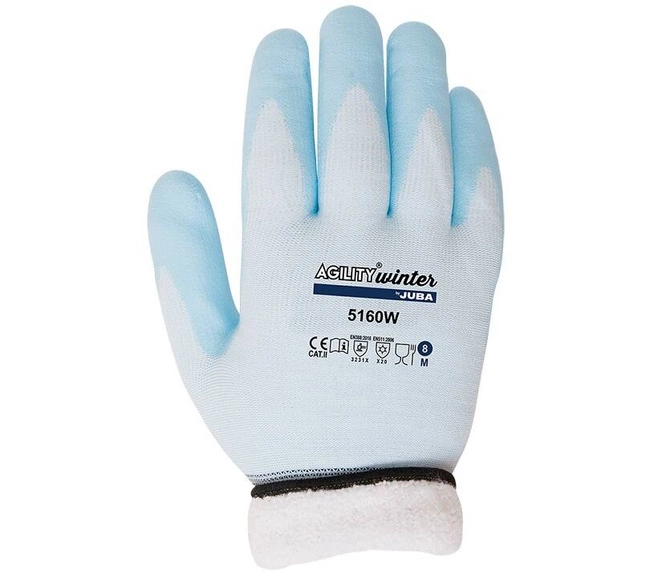 Rękawice ocieplane frotte do pracy w przemyśle spożywczym 5160W Juba