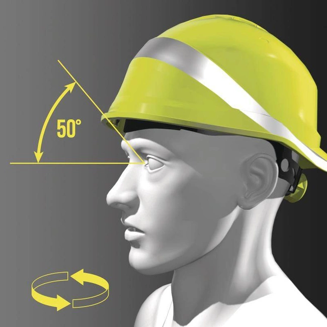 Kask ochronny odblaskowy Baseball Diamond V ABS czarny