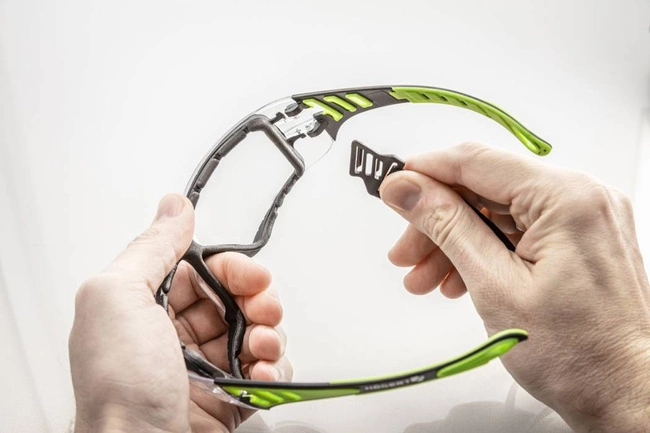 Ochronne okulary gogle 2w1 LOTZEN bezbarwne/zielone Unisex
