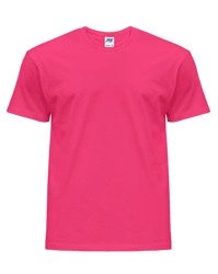 Koszulka męska z krótkim rękawem neonowa fuksja | JHK Regular T-Shirt Man - efektBHP.pl