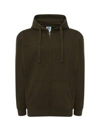 Bluza męska rozpinana z kapturem khaki JHK