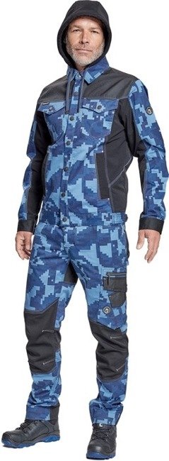 Kurtka męska z kapturem robocza Neurum Camouflage granatowa Cerva