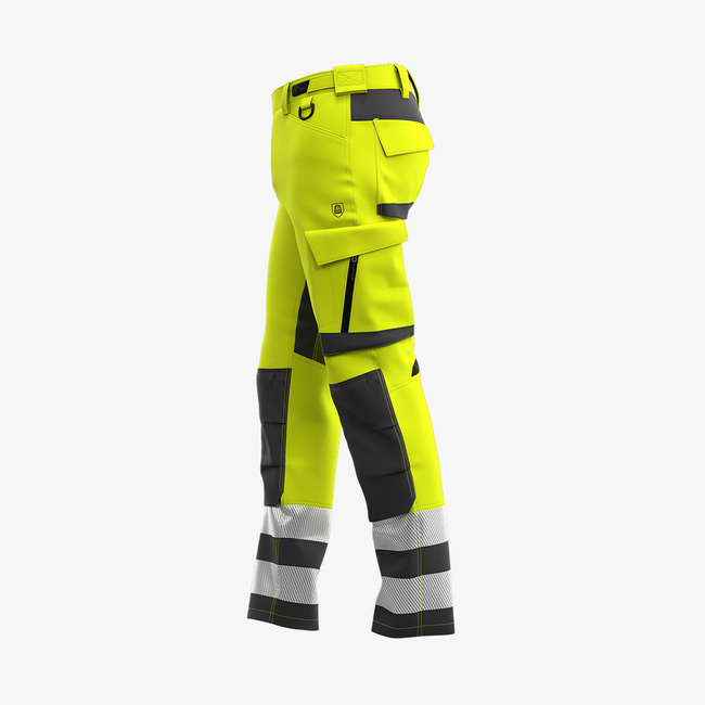 Odblaskowe spodnie SCUTI HIVIS żółto-szare męskie Safety Jogger