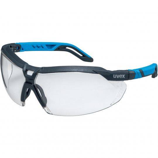 Okulary ochronne z regulacją zauszników UVEX i-5 antracytowo-niebieskie