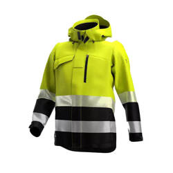 Kurtka zimowa odblaskowa SCUTI HIVIS żółto-czarna SAFETY JOGGER