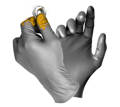 Mocne rękawice nitrylowe opakowanie 50 par Grippaz szare Juba