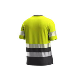 oddychająca koszulka odblaskowa SAFETY JOGGER SCUTI HIVIS żółto-ciemnoszara